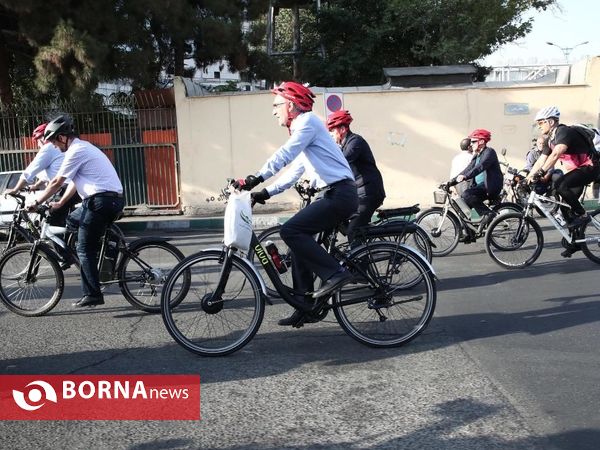 مراسم افتتاح 11 ایستاه دوچرخه سواری در تهران