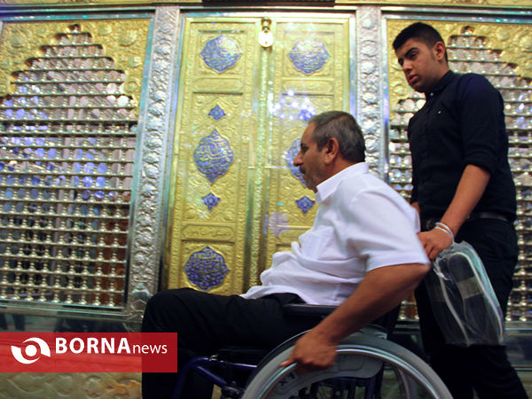 مراسم تجلیل از جانبازان در حرم سیدعلاالدین حسین (ع)