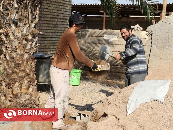 حضور جهادگران فجر استان فارس در مناطق سیل زده استان خوزستان