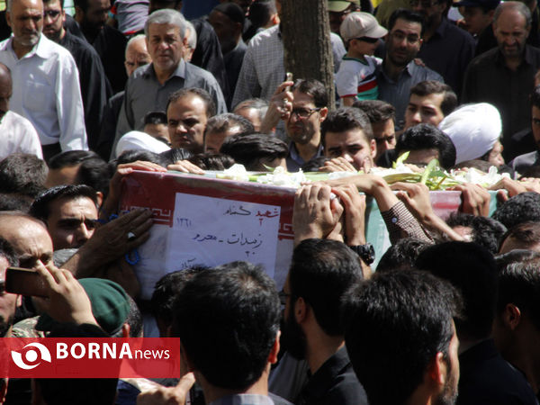 مراسم تشیع پیکر شهدای گمنام در همدان