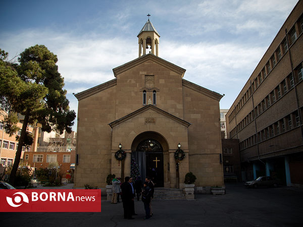 مراسم سال نو میلادی در کلیسای مریم مقدس