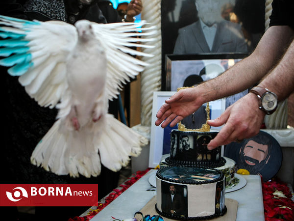 جشن تولد مرحوم علی انصاریان بر سر مزارش