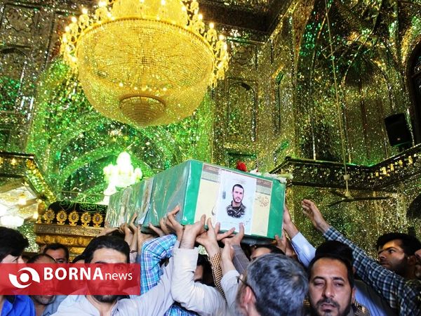 تشییع پیکر شهید مدافع حرم سید ظاهر حسینی در شیراز