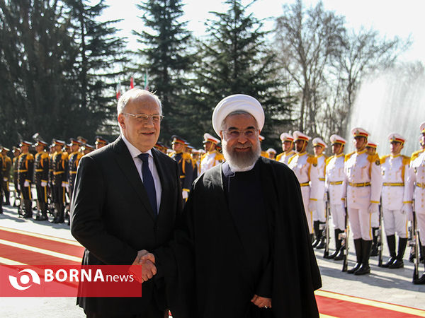 مراسم استقبال رسمی از رئیس جمهوری سوئیس