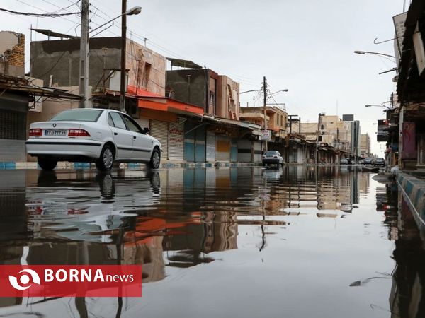 آبادان ۲۴ ساعت پس از بارندگی