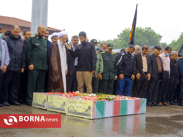 تشییع پیکر شهدای گمنام در ساری