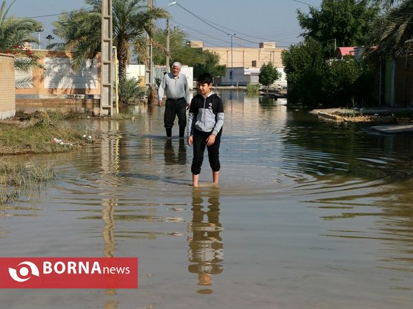 آبادان و خرمشهر پنج روز پس از بارندگی