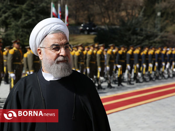 مراسم استقبال رسمی از رئیس جمهوری آذربایجان