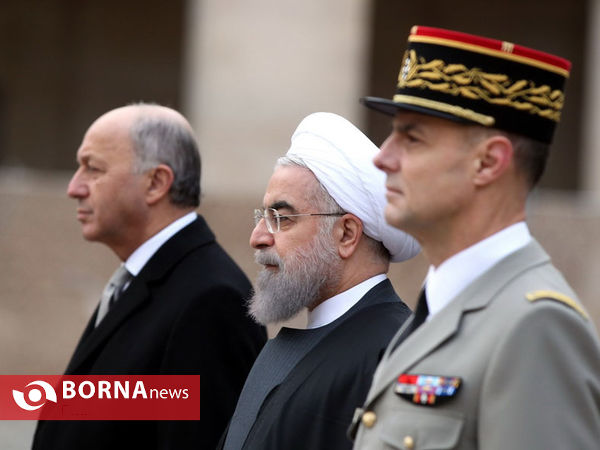 مراسم استقبال رسمی از دکتر روحانی در مجموعه اینولید پاریس