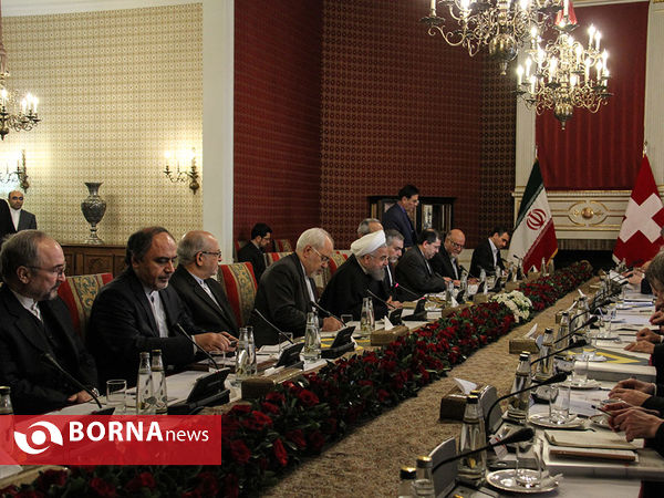 نشست خبری رئیس جمهور ایران و سوئیس