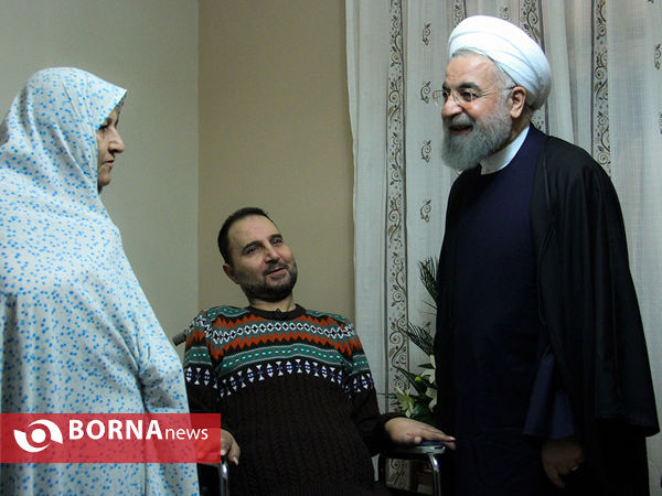 دیدار رئیس جمهوری با جانباز سوری