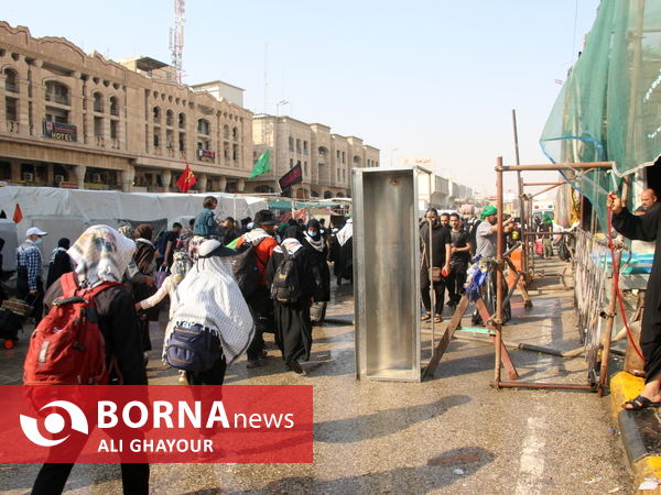 ازدحام زائران حسيني در نجف اشرف در آستانه اربعين