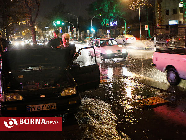 آب گرفتگی معابر خیابان های تهران