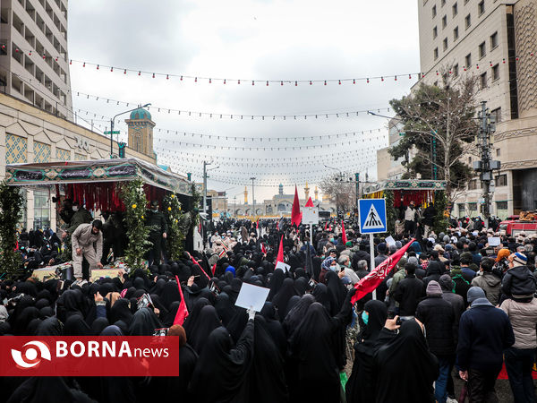 اجتماع عزاداران فاطمی و تشییع پیکر 9 شهید دفاع مقدس و مدافع حرم