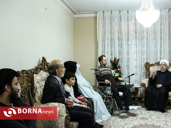 دیدار رئیس جمهوری با جانباز سوری