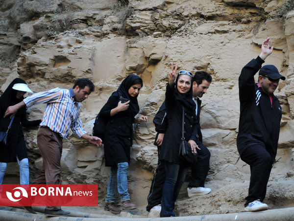 در مسیر ارنگه جاده چالوس با خبرنگاران غرب تهران