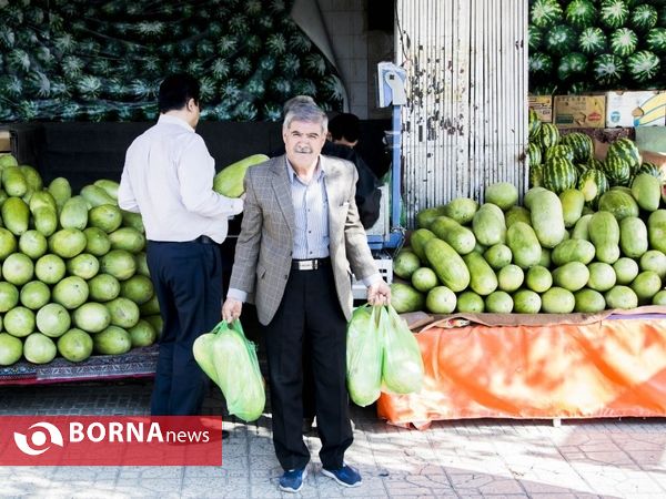 بازار گرم هندوانه شب یلدای شیراز