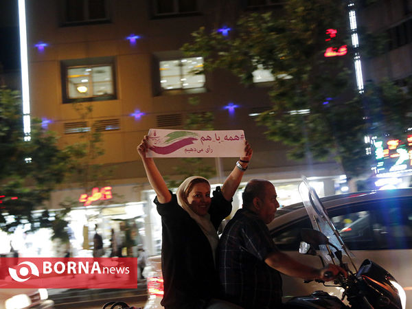 تبلیغات خیابانی هواداران نامزدهای ریاست جمهوری
