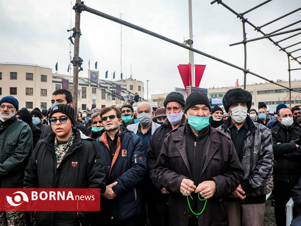 اجتماع عزاداران فاطمی و تشییع پیکر 9 شهید دفاع مقدس و مدافع حرم