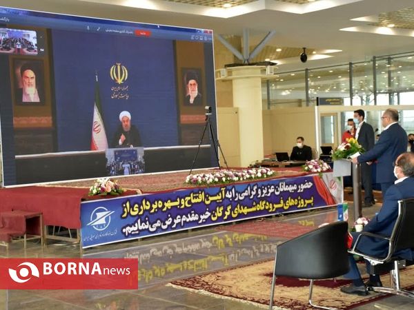 آیین افتتاح پروژه‌های عمرانی فرودگاه شهدای گرگان