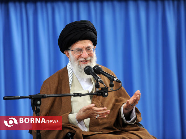 دیدار اعضای کنگره نقش شیعه درگسترش‌علوم‌اسلامی با رهبرانقلاب