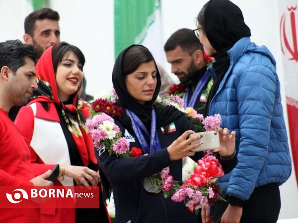 مراسم استقبال از قهرمانان آسیایی قایقرانی در بندرانزلی