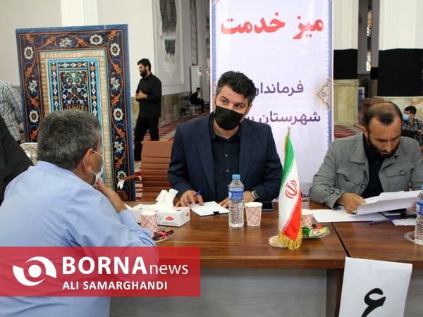 میز خدمت جهادی در مصلی رشت