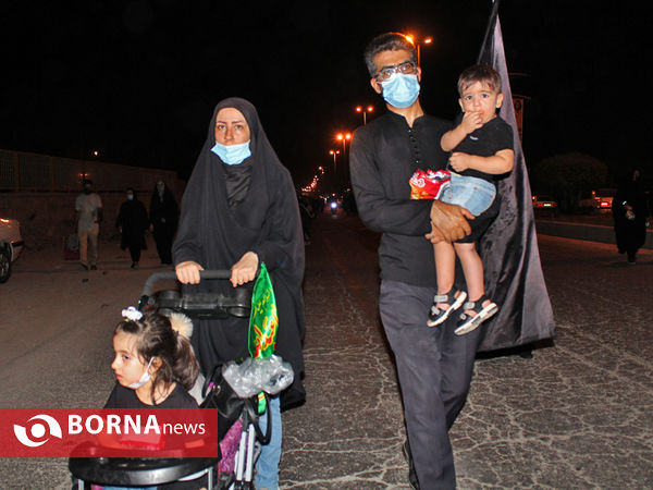 همگامی جاماندگان لامرد فارس با پیاده روی اربعین