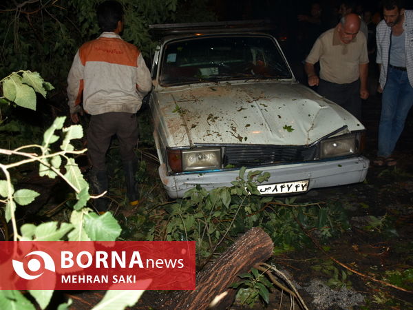 خسارت های باران و طوفان در اراک