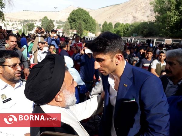 مراسم استقبال از وحید امیری وعلیرضا بیرانوند در خرم آباد