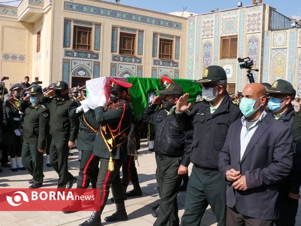 تشییع پیکر شهید مدافع وطن «اکبر رنجبر» در شیراز