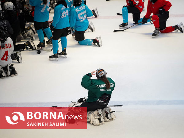 تمرین تیم ملی هاکی روی یخ دختران