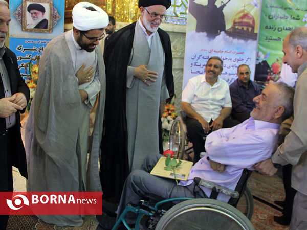 مراسم تجلیل از جانبازان در حرم سیدعلاالدین حسین (ع)