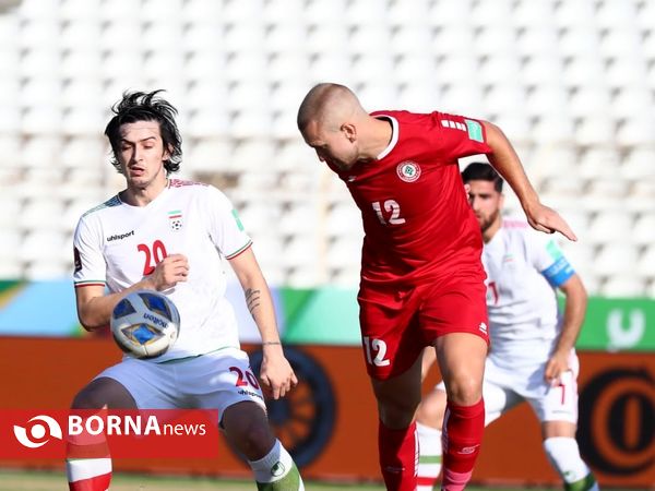 دیدار تیم های ملی فوتبال لبنان و ایران
