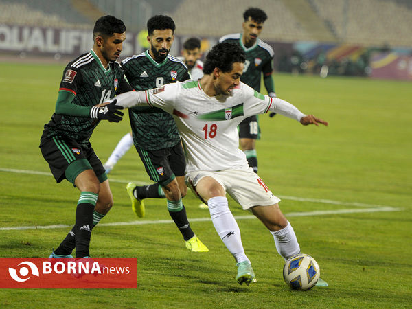 دیدار تیم های فوتبال ایران - امارات