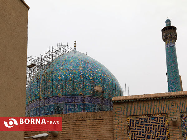 گنبد مسجد امام اصفهان در حال بارسازی