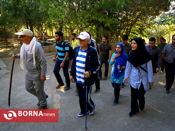 کوهپیمایی دکتر عارف به همراه جمعی از جوانان