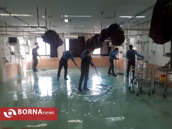 انجام عملیات واشینگ بیمارستان شهید بهشتی قم