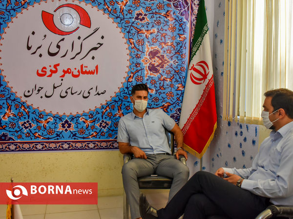 حضور اعضای تیم فوتبال آلومینیوم در دفتر خبرگزاری برنا