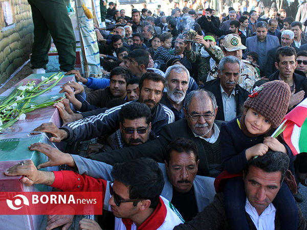 تشییع 94 شهید گمنام کاروان شاهدان بصیر در فسا،سروستان،خرامه