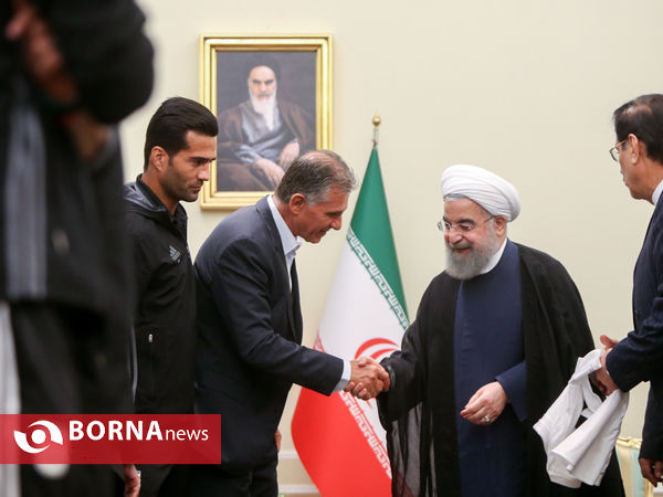 دیدار تیم ملی فوتبال با دکتر روحانی