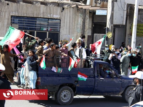 راهپیمایی خودرویی 22 بهمن در زاهدان