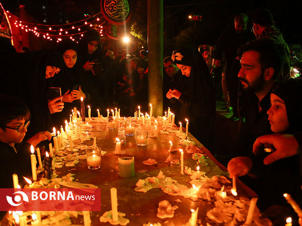 مراسم شام غریبان امام حسین "ع" در محله "چهار راه آبسردار" تهران