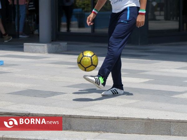 حرکت نمایشی رکوردار روپایی در حمایت از تیم ملی