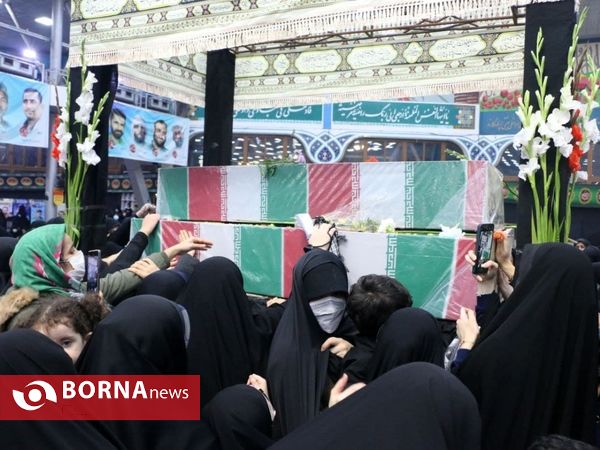 مراسم وداع با شش شهید گمنام در رشت