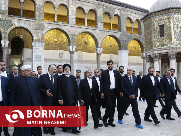 بازدید رییس جمهور از مسجد امویی دمشق