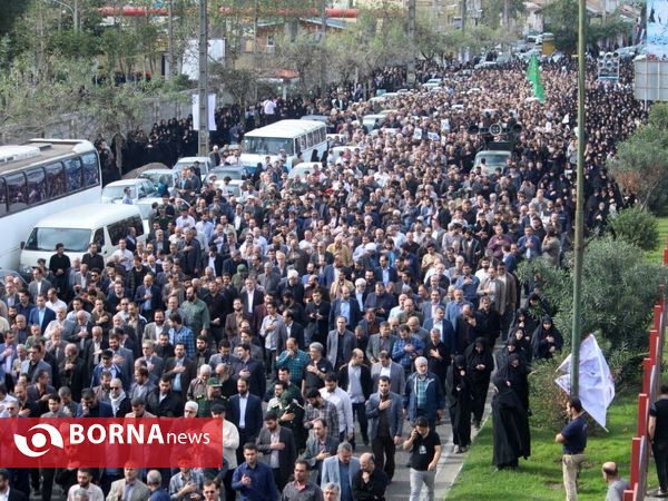 تشییع پیکر 2 شهید مدافع حرم در رشت