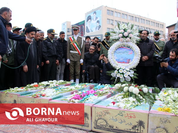 تشییع پیکر شش شهید گمنام در ارومیه همزمان با سالروز شهادت حضرت زهرا