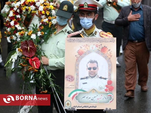 تشییع پیکر پاک دو شهید نیروی انتظامی در گیلان- لنگرود