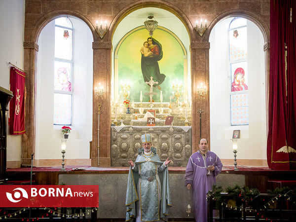 مراسم سال نو میلادی در کلیسای مریم مقدس